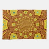 Gouden Kaleidoscoop Art Print Theedoek (Horizontaal)