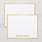 Gouden Kalligrafeerde Naam Sjabloon Classic Look C (Voorkant / Achterkant)