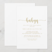 Gouden Kalligrafie BabyQ Baby shower Barbecue