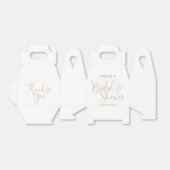 Gouden Kalligrafie Bruidsfeest Bedankdoosjes (Uitgevouwen)