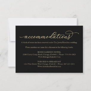 Gouden kalligrafie bruiloft hotel accommodatie RSV RSVP Kaartje