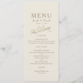 Gouden Kalligrafie Bruiloft Menu (Voorkant)