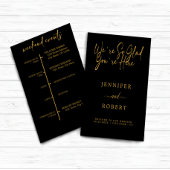 Gouden Kalligrafie bruiloft weekend evenementenkaa Kaart