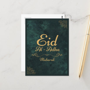 Gouden Kalligrafie Eid Al-Adha Mubarak 2024 Briefkaart