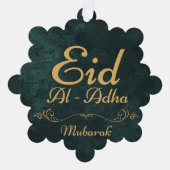 Gouden Kalligrafie Eid Al-Adha Mubarak 2024 Ornament Kaart (Voorkant)