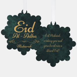Gouden Kalligrafie Eid Al-Adha Mubarak 2024 Ornament Kaart