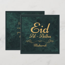 Gouden kalligrafie Eid Al-Adha Mubarak 2025 Feestdagenkaart