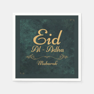 Gouden Kalligrafie Eid Al-Adha Mubarak 2025 Servet