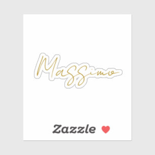 Gouden kalligrafie Elegante gewone naam Sticker