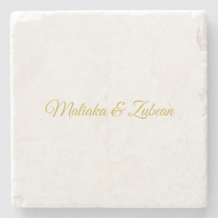 Gouden kalligrafie Elegante professionele stenen o Onderzetter
