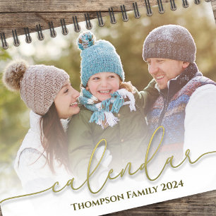 Gouden Kalligrafie Foto Maanden Stijlvol Script Kalender