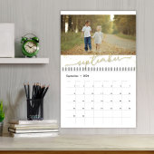 Gouden Kalligrafie Foto Maanden Stijlvol Script Kalender