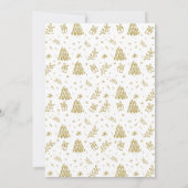 Gouden kalligrafie foto prettige feestdagen Kerstm Kaart (Achterkant)