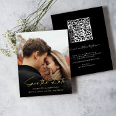 Gouden kalligrafie foto Save the Date Kaart