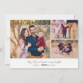 Gouden Kalligrafie Grote Foto Vrolijke Kerst Kaart (Achterkant)