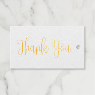 Gouden kalligrafie huwelijks bedankt. Elegant eenv Cadeaulabels