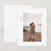 Gouden kalligrafie Liefdesfoto Valentijnsdag Feestdagenkaart (Voorkant / Achterkant)