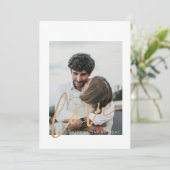 Gouden kalligrafie Liefdesfoto Valentijnsdag kaart (Staand voorkant)