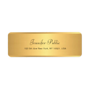 Gouden Kalligrafie Naam Tekst Professioneel Modern Etiket
