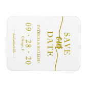 Gouden kalligrafie niet foto bruiloft opslaan van  magneet (Horizontaal)