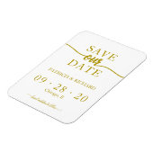 Gouden kalligrafie niet foto bruiloft opslaan van  magneet (Linkerzijde)