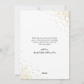 Gouden kalligrafie Script 4 Multi Photo Christmas Feestdagenkaart (Achterkant)