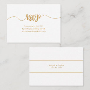 Gouden kalligrafie trouwwebsite RSVP online kaart Visitekaartje