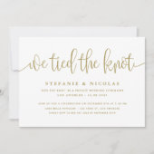 Gouden kalligrafie We hebben de knoop bruiloft geb Kaart (Voorkant)