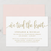 Gouden kalligrafie We hebben de knoop bruiloft geb Kaart (Voorkant / Achterkant)