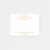 Gouden kalligrafische wervelingen ontwerp post-it® notes (Voorkant)