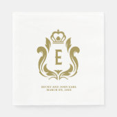 Gouden Kam E Monogram Servet (Voorkant)