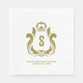 Gouden Kam S Monogram Servet (Voorkant)
