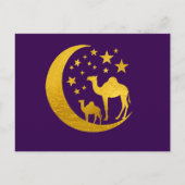 Gouden kamelen briefkaart (Voorkant)