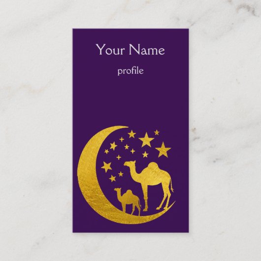 gouden kamelen visitekaartje (Voorkant)