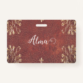 Gouden kamperfoelies - gepersonaliseerd badge