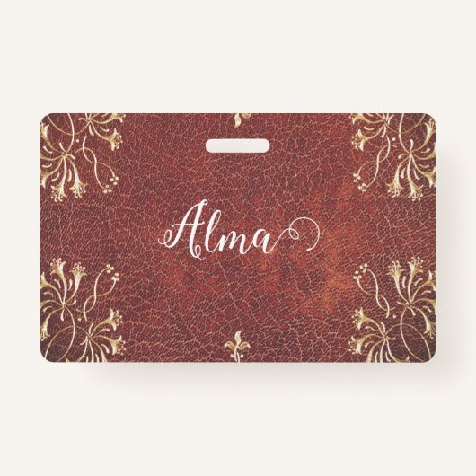 Gouden kamperfoelies - gepersonaliseerd badge (Voorkant)