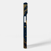 Gouden Kanker Zodiac Symbool op Donkere Achtergron Case-Mate iPhone Case (Achterkant / Rechts)
