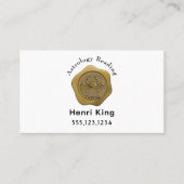 Gouden Kankerverbinding Munt & QR-Code Astrologie Visitekaartje (Voorkant)