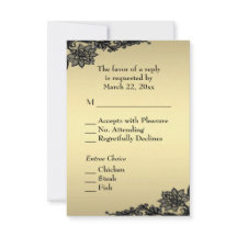 Gouden Kant Elegante RSVP met Menu