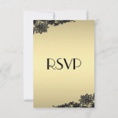 Gouden Kant Elegante RSVP met Menu (Achterkant)