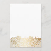 Gouden kant Elegante Witte Trouwinformatie Informatiekaartje (Achterkant)