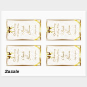 Gouden kant en gouden bruiloft wijnlabel Sticker (Vel)