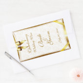 Gouden kant en gouden bruiloft wijnlabel Sticker (Envelop)