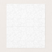 Gouden kant en witte damast visitekaartje (Binnenkant ongevouwen)