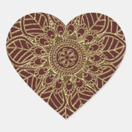 Gouden Kant (Hartvormige Stickers) Hart Sticker