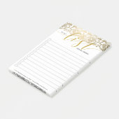 Gouden kant & lijst typografie post-it® notes (Schuin)
