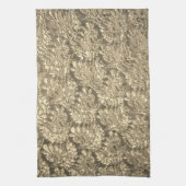 Gouden kant look bloemmotief theedoek (Verticaal)