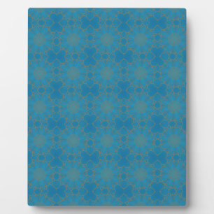 Gouden kant op blauw fotoplaat