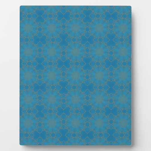 Gouden kant op blauw fotoplaat (Voorkant)