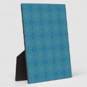 Gouden kant op blauw fotoplaat (Zijkant)
